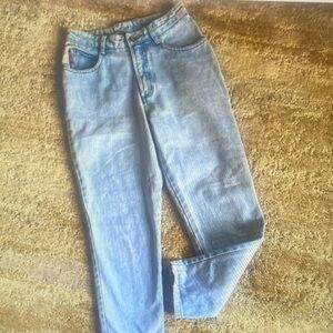 Bongo Vintage Y2K Mom Jeans High Waist Straight Leg Light Wash 100% Cotton:1